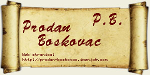 Prodan Boškovac vizit kartica